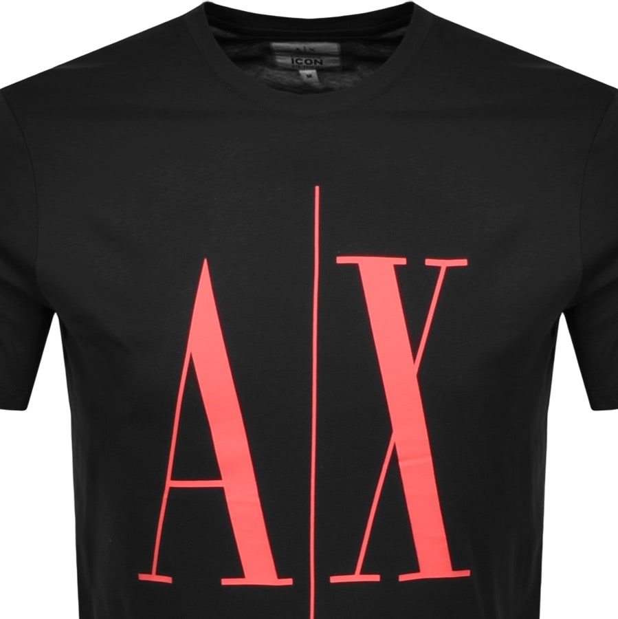 Alternative Image for ProductArmani Exchange Crew Neck Logo T Shirt Black2